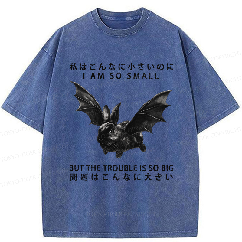Tokyo-Tiger Funny Rabbit：I Am So Small But The Trouble Is So Big Washed T-Shirt