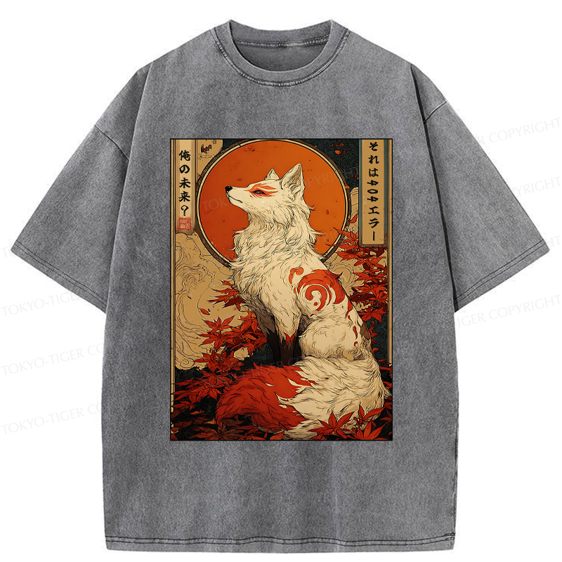 Tokyo-Tiger The Fox of Fates: A Tale of Nine Tails Washed T-Shirt