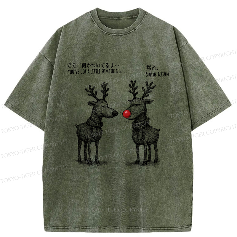 Tokyo-Tiger A Reindeer’s Take on Rudolph’s Glow Washed T-Shirt