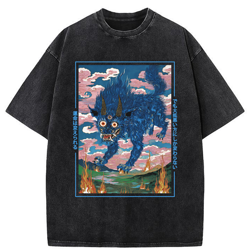 Tokyo-Tiger The Beast Of Twisted Fate Washed T-Shirt