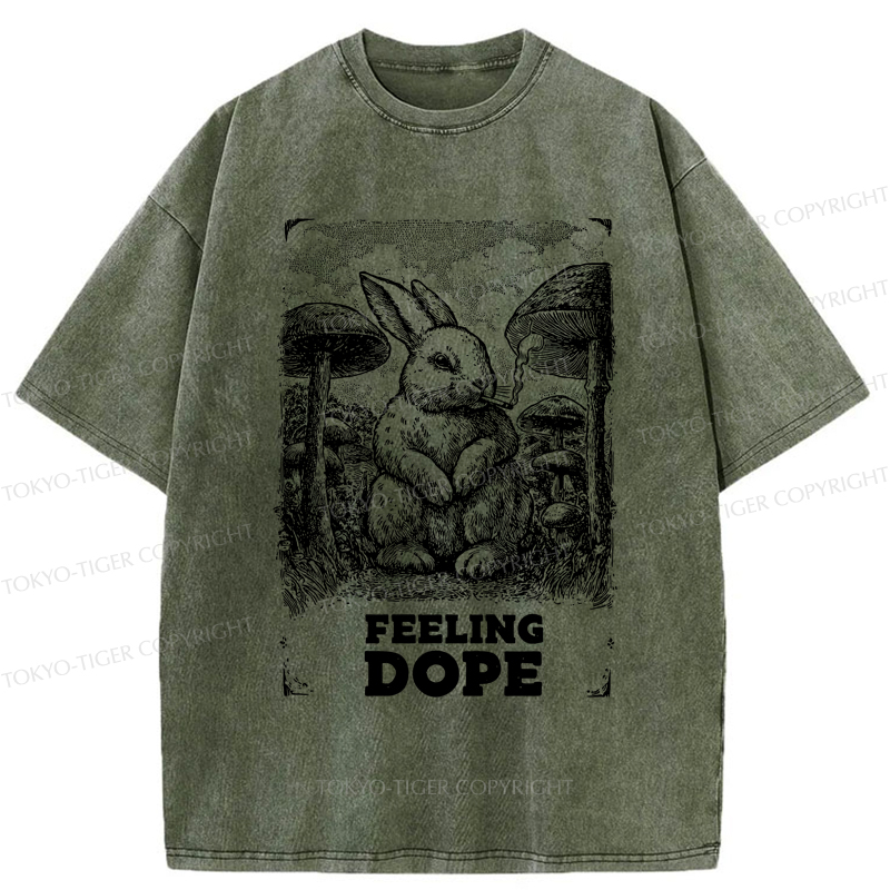 Tokyo-Tiger The Funny Rabbit is Dazed Washed T-Shirt