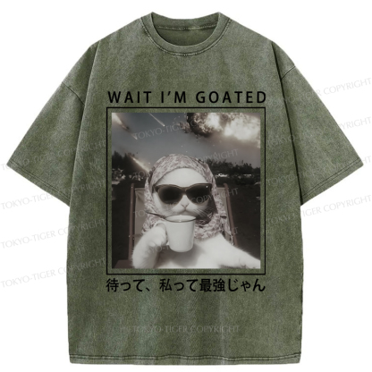 Tokyo-Tiger Elegant And Sarcastic Cat Washed T-Shirt