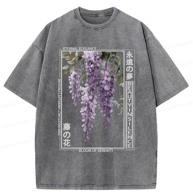 Tokyo-Tiger Whispers of the Wisteria Washed T-Shirt