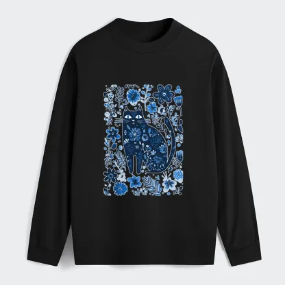 Tokyo-Tiger A Cat Among Flowers Classic Long Sleeve T-Shirt