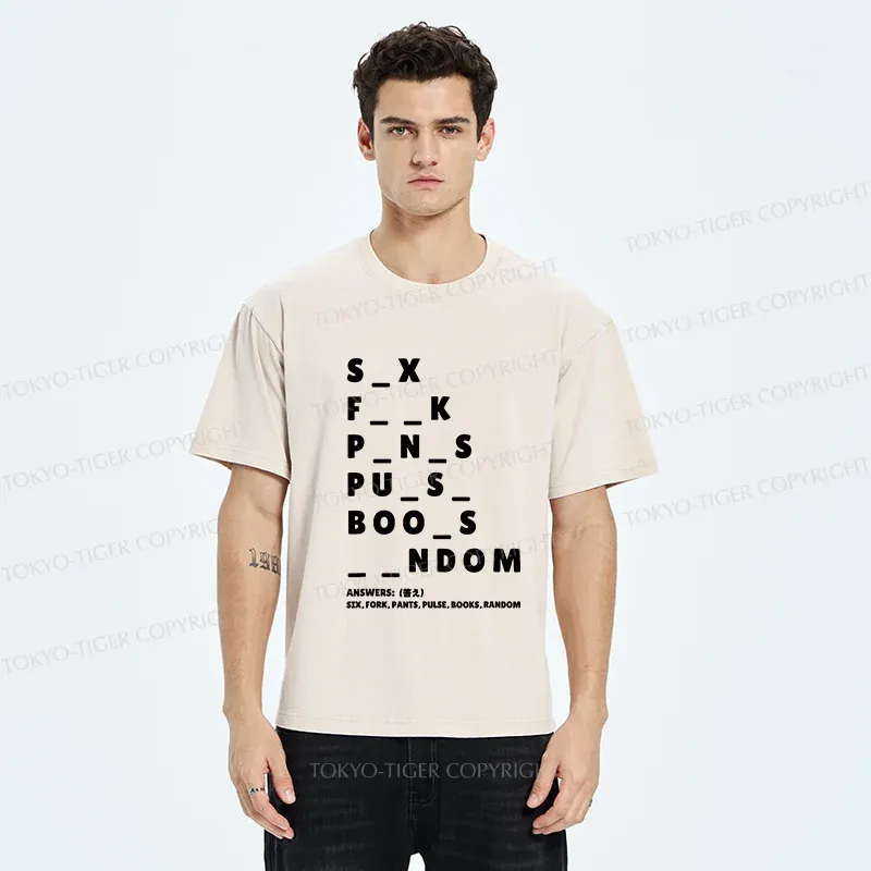 Tokyo-Tiger Fill In The Blanks Washed T-Shirt