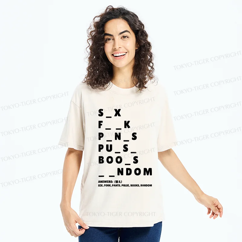 Tokyo-Tiger Fill In The Blanks Washed T-Shirt