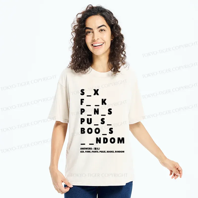 Tokyo-Tiger Fill In The Blanks Washed T-Shirt