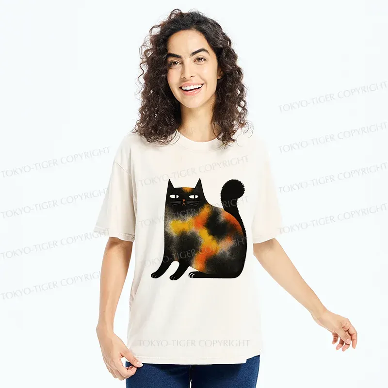 Tokyo-Tiger Tie-Dye Kitten Washed T-Shirt