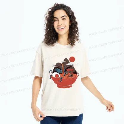Tokyo-Tiger Retro Ramen Washed T-Shirt