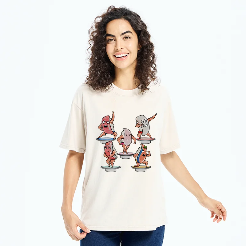 Tokyo-Tiger Fitness Sushi Washed T-Shirt