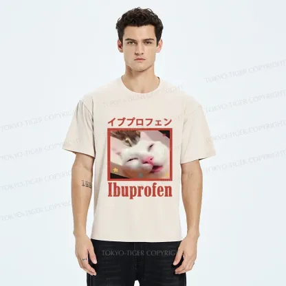Tokyo-Tiger Cat Took Ibuprofen Washed T-Shirt