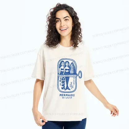 Tokyo-Tiger Mermaid Can Washed T-Shirt