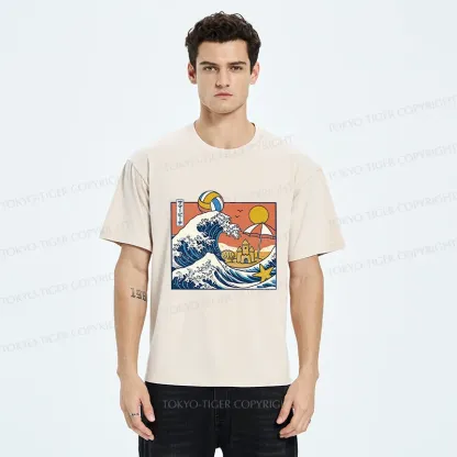 Tokyo-Tiger Summer Beach Washed T-Shirt