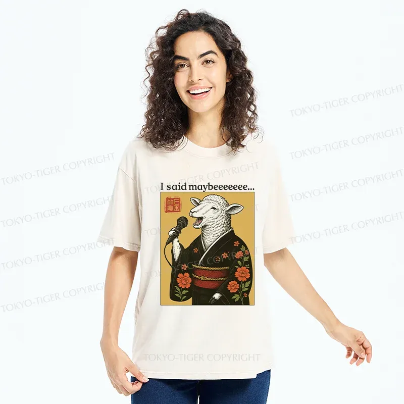 Tokyo-Tiger Singing Sheep Washed T-Shirt