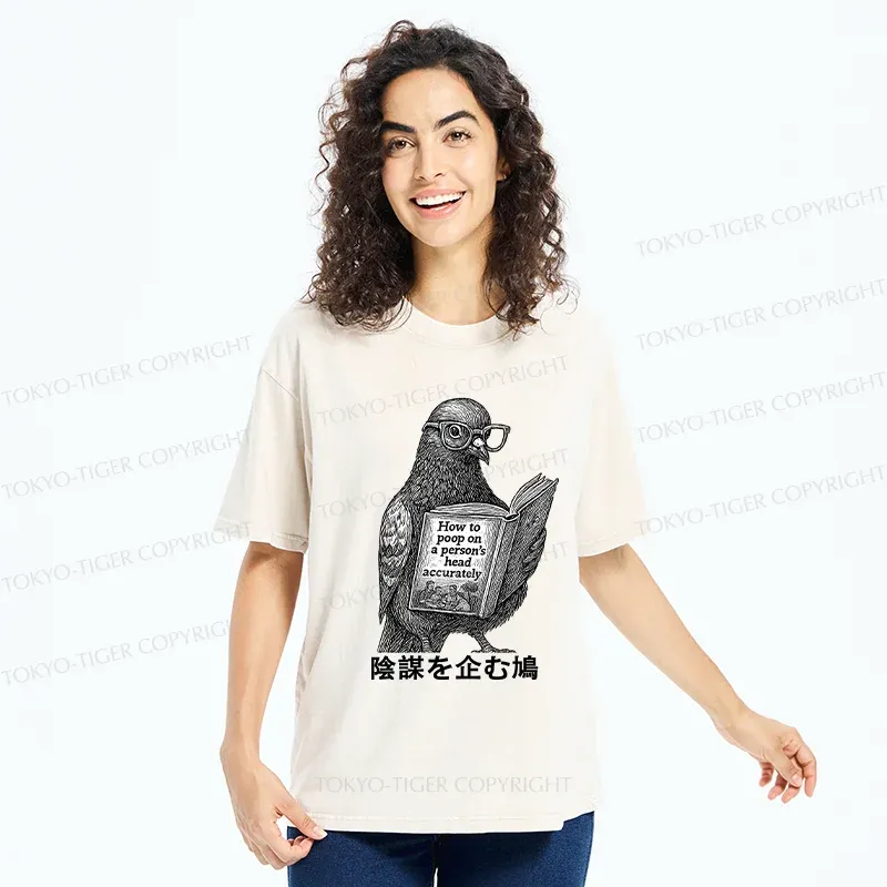 Tokyo-Tiger Scheming Doves Washed T-Shirt