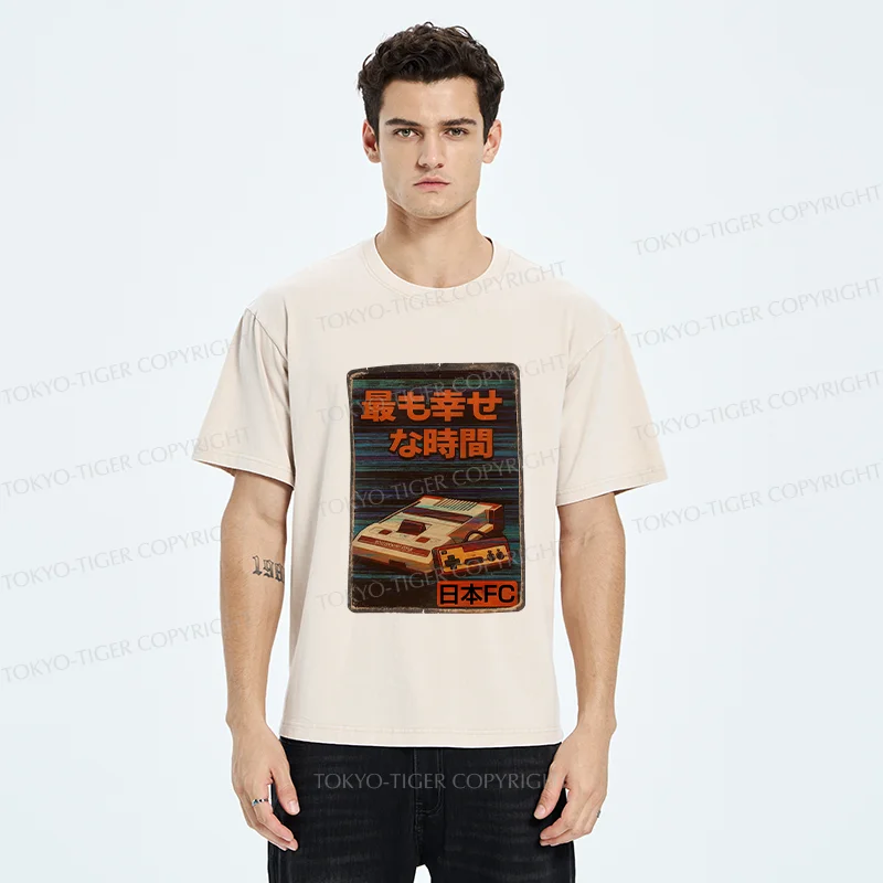 Tokyo-Tiger Vintage Japanese Items Washed T-Shirt