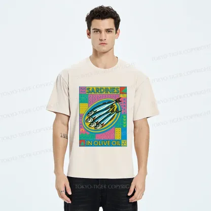 Tokyo-Tiger Fresh Sardines Washed T-Shirt