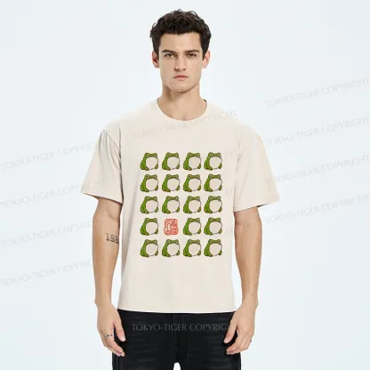 Tokyo-Tiger Retro Japanese Frog Washed T-Shirt