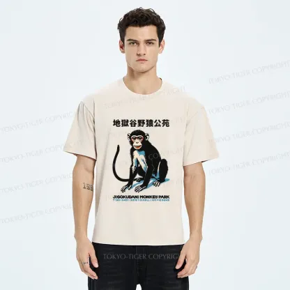 Tokyo-Tiger Japan Monkey Park Washed T-Shirt