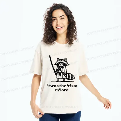 Tokyo-Tiger Focused Samurai Raccoon Washed T-Shirt
