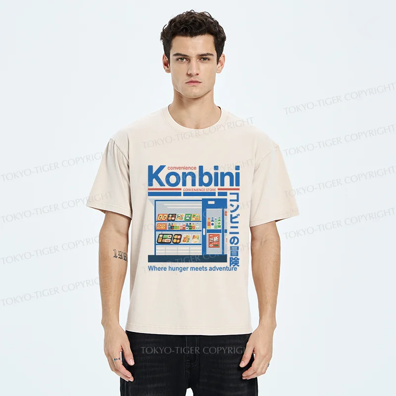 Tokyo-Tiger Japanese Convenience Store Washed T-Shirt