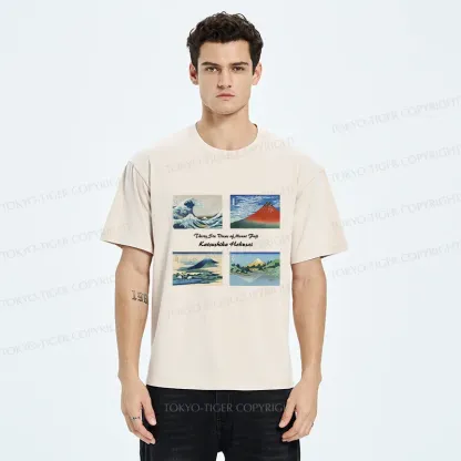 Tokyo-Tiger Japanese Famous Paintings Washed T-Shirt