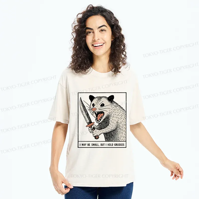 Tokyo-Tiger Possum With A Knife Washed T-Shirt