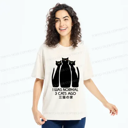 Tokyo-Tiger Three Cats House Washed T-Shirt