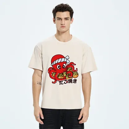 Tokyo-Tiger Homemade Takoyaki Washed T-Shirt