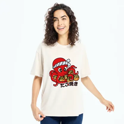 Tokyo-Tiger Homemade Takoyaki Washed T-Shirt