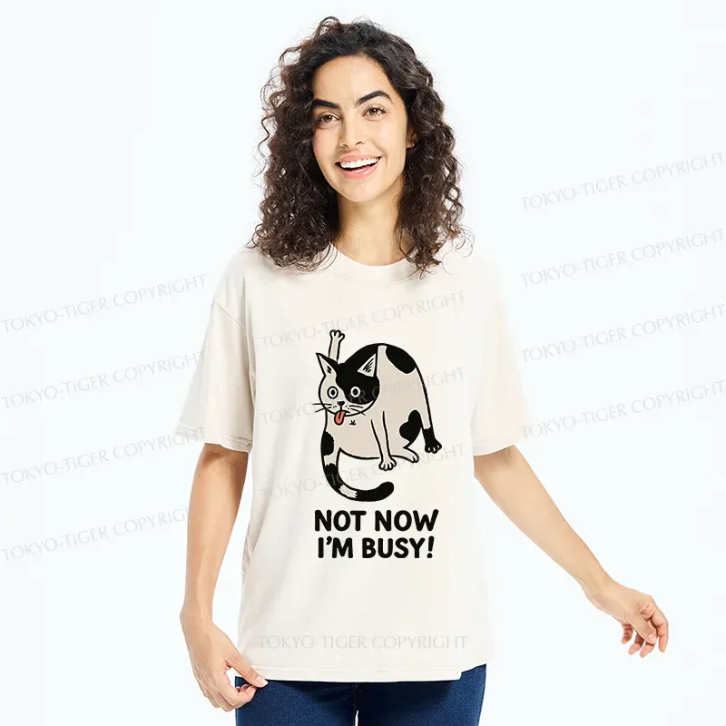 Tokyo-Tiger Busy Cat Washed T-Shirt