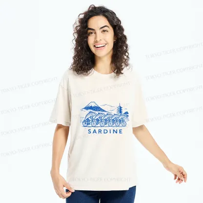 Tokyo-Tiger Sardines Bike Race Washed T-Shirt