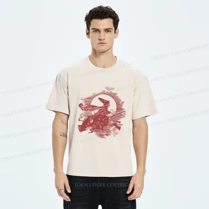 Tokyo-Tiger Witch Woodcut Washed T-Shirt