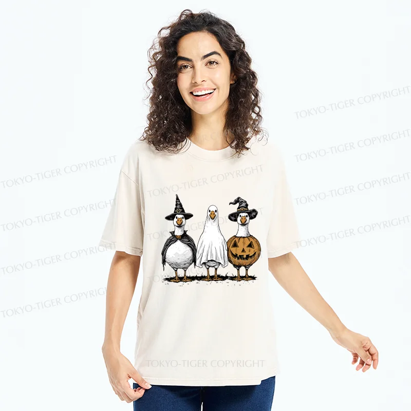 Tokyo-Tiger Halloween Goose Washed T-Shirt