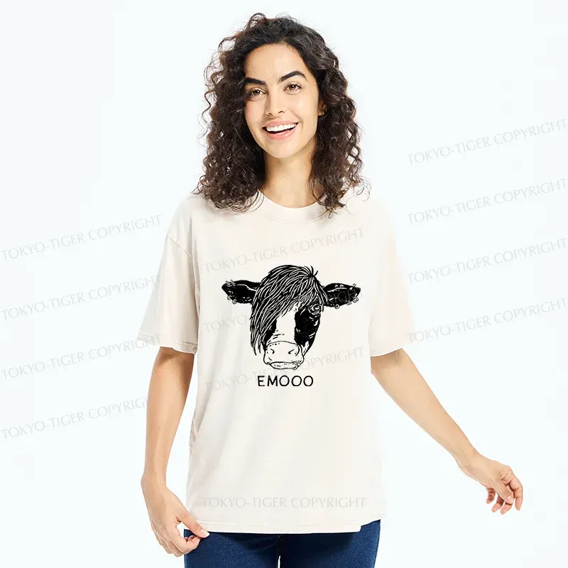 Tokyo-Tiger Rock Cow Washed T-Shirt