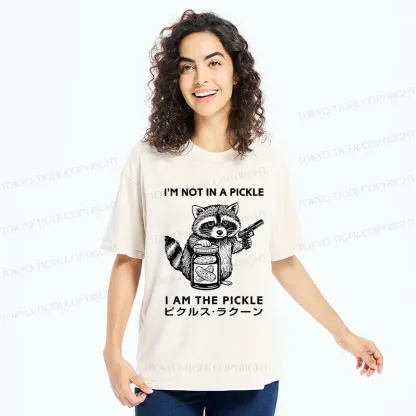 Tokyo-Tiger Funny Raccoon Washed T-Shirt