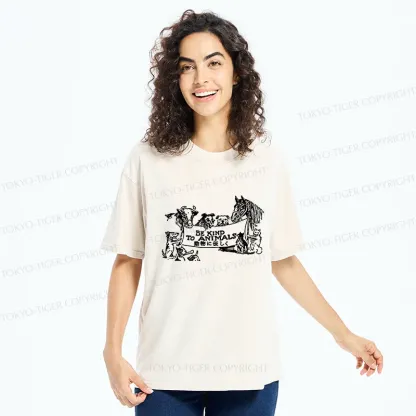 Tokyo-Tiger Be Kind To Animals Washed T-Shirt
