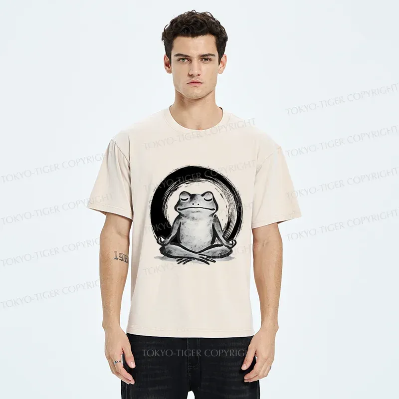 Tokyo-Tiger Zen Frog Washed T-Shirt