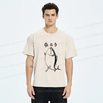 Tokyo-Tiger Walking Tuna Washed T-Shirt