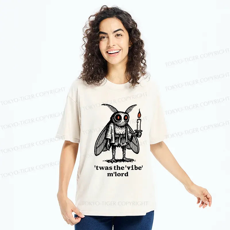 Tokyo-Tiger Japan Funny Mothman Washed T-Shirt