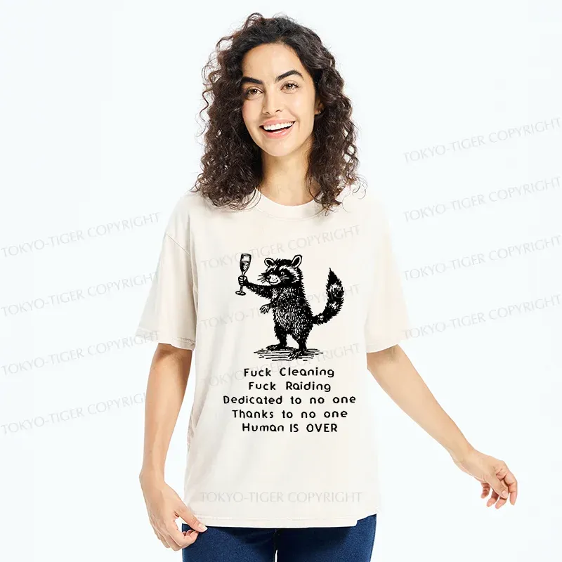 Tokyo-Tiger Rebellious Raccoon Washed T-Shirt
