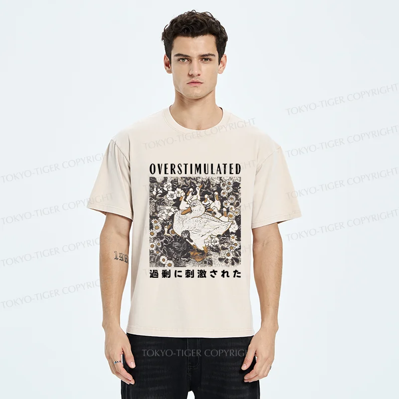 Tokyo-Tiger Overthinking Duck Washed T-Shirt