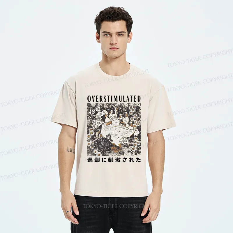 Tokyo-Tiger Overthinking Duck Washed T-Shirt