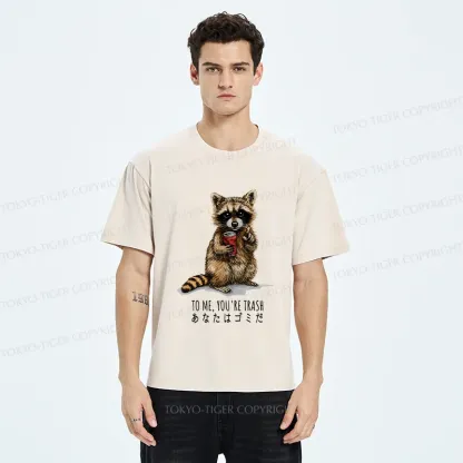 Tokyo-Tiger Raccoon's Favorite Trash Washed T-Shirt