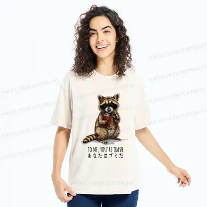 Tokyo-Tiger Raccoon's Favorite Trash Washed T-Shirt
