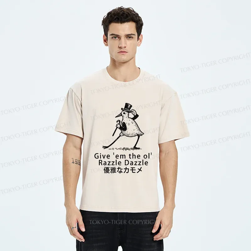 Tokyo-Tiger Gentleman Seagull Washed T-Shirt
