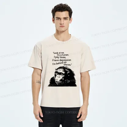 Tokyo-Tiger Stressed Monkey Washed T-Shirt