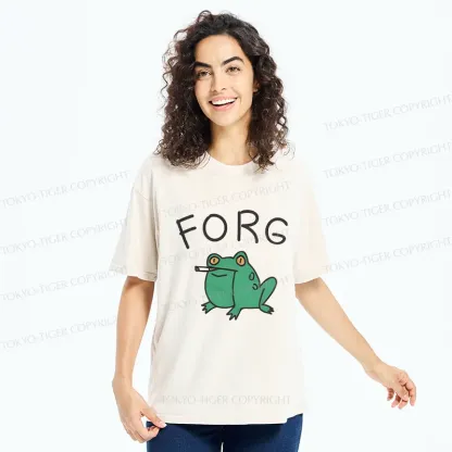 Tokyo-Tiger Smoking Frog Washed T-Shirt