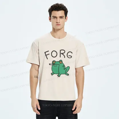 Tokyo-Tiger Smoking Frog Washed T-Shirt