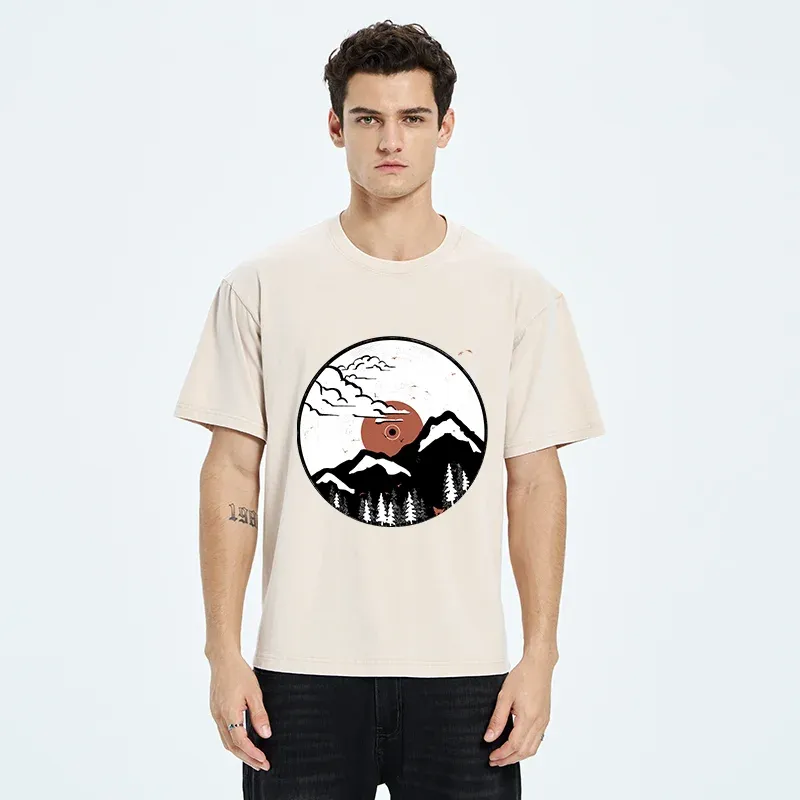Tokyo-Tiger Japanese Retro Records Washed T-Shirt
